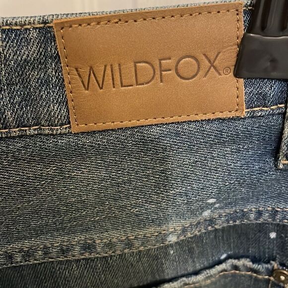 Wildfox Paint Splatter Distressed Baggy Crop Jeans in Da Vinci wash, NWT - Picture 5 of 10